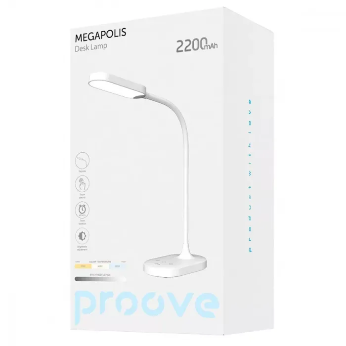 Настільна лампа Proove Megapolis 2200 mAh