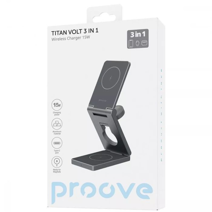 Бездротовий ЗП Proove Titan Volt 3 in 1