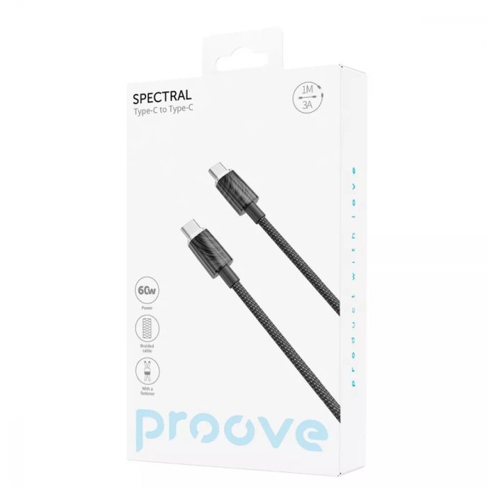 Кабель Proove Spectral Type-C to Type-C 60W (1m)