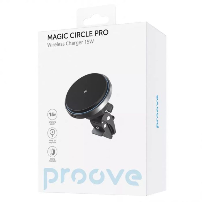 Автомобільний тримач з Бездротовим ЗП Proove Magic Circle Pro 15W