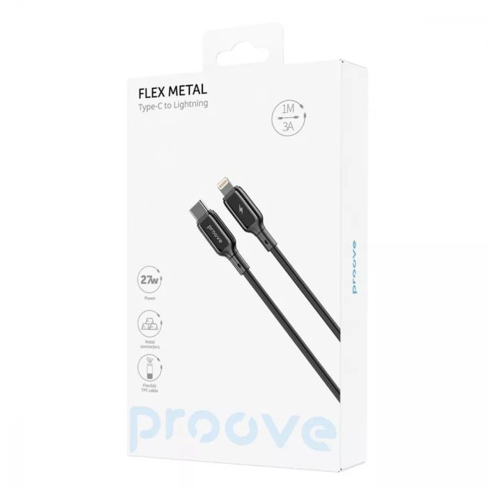 Кабель Proove Flex Metal Type-C to Lightning 27W (1m)