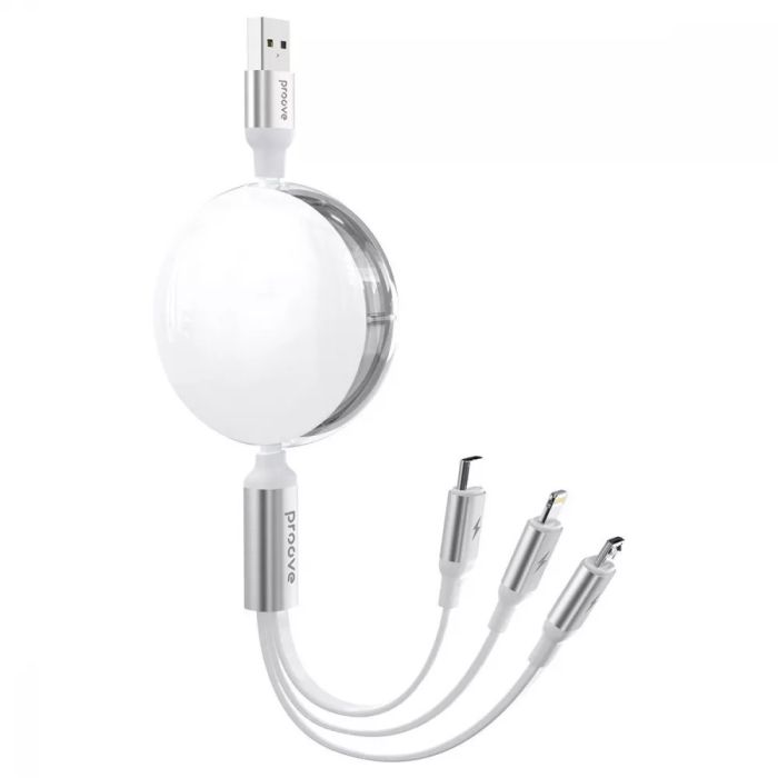 Кабель Proove Triple Sync 3 in1 Type-C + Micro USB + Lightning (1.2m)
