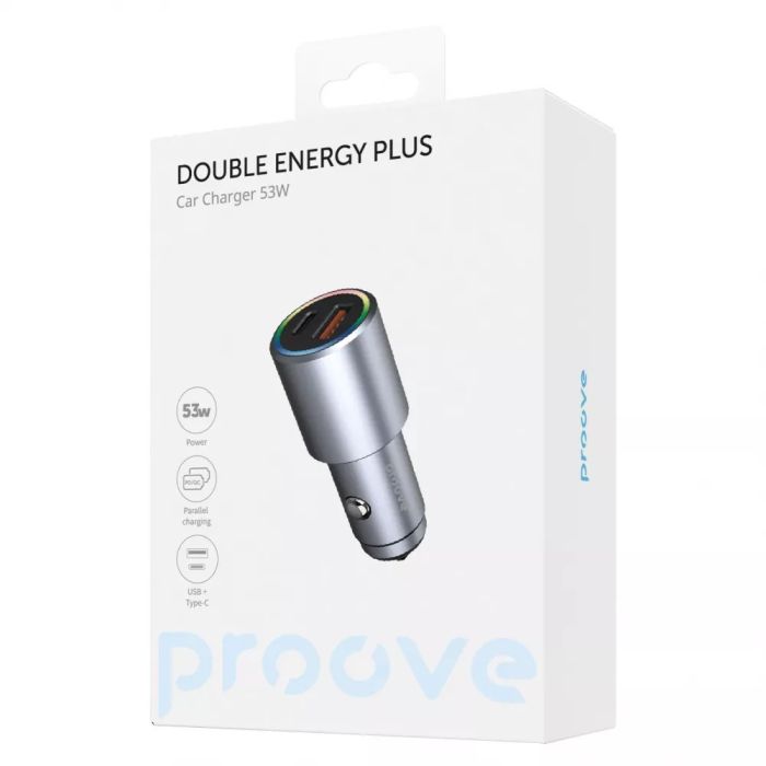 АЗП Proove Double Energy Plus 53W (USB + Type-C)