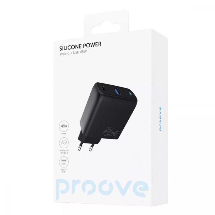 МЗП Proove Silicone Power 45W (Type-C + USB)