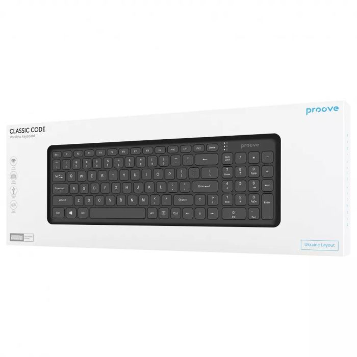 Бездротова клавіатура Proove Classic Code (Ukraine Layout)