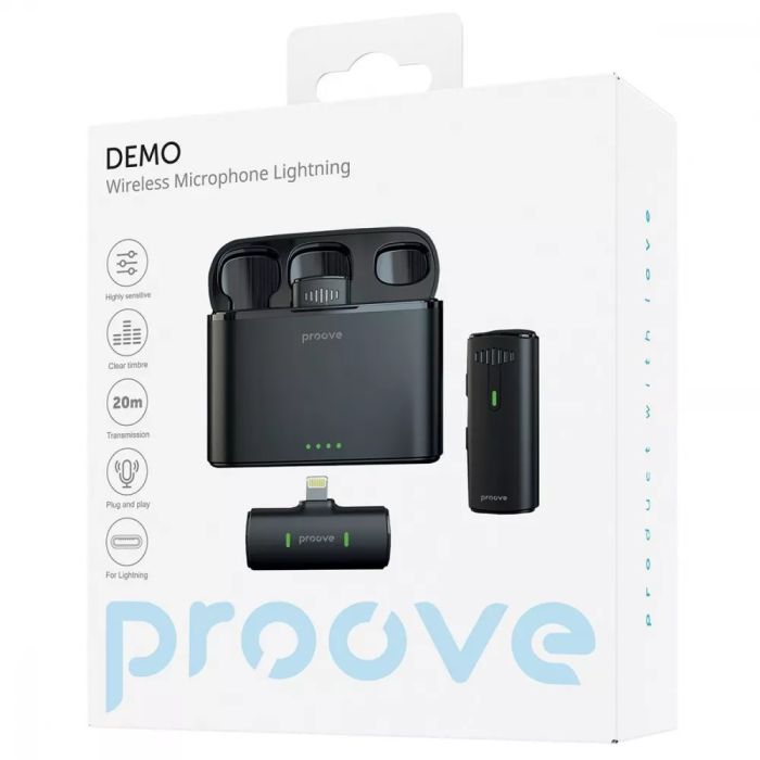 Бездротовий петличний мікрофон Proove Demo Lightning