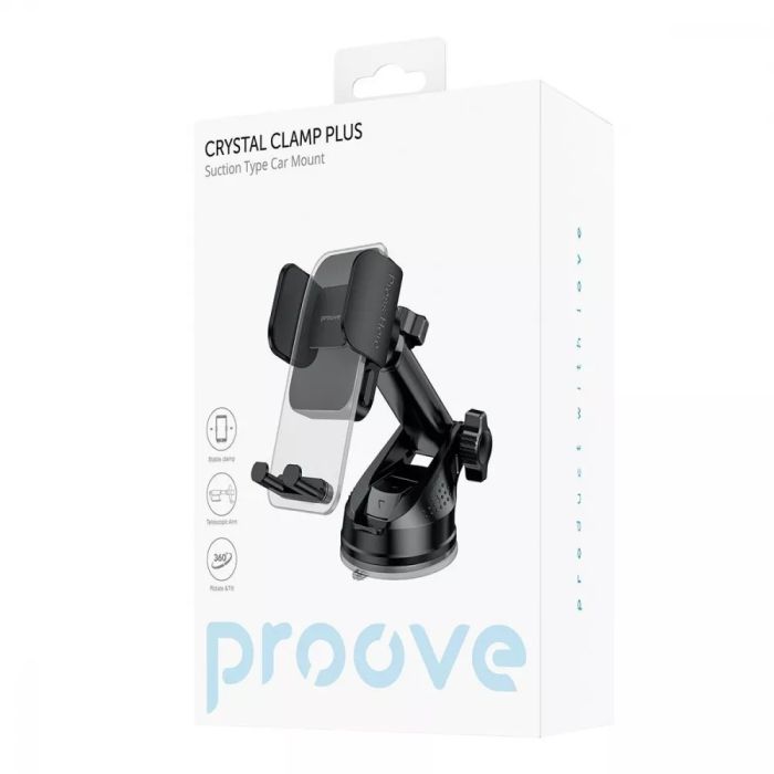 Автомобільний тримач Proove Crystal Clamp Plus Suction Type Car Mount