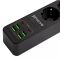 Мережевий фільтр Proove Power Strip P-03 (3 розетки + 4 USB + 2 Type-C) 2М