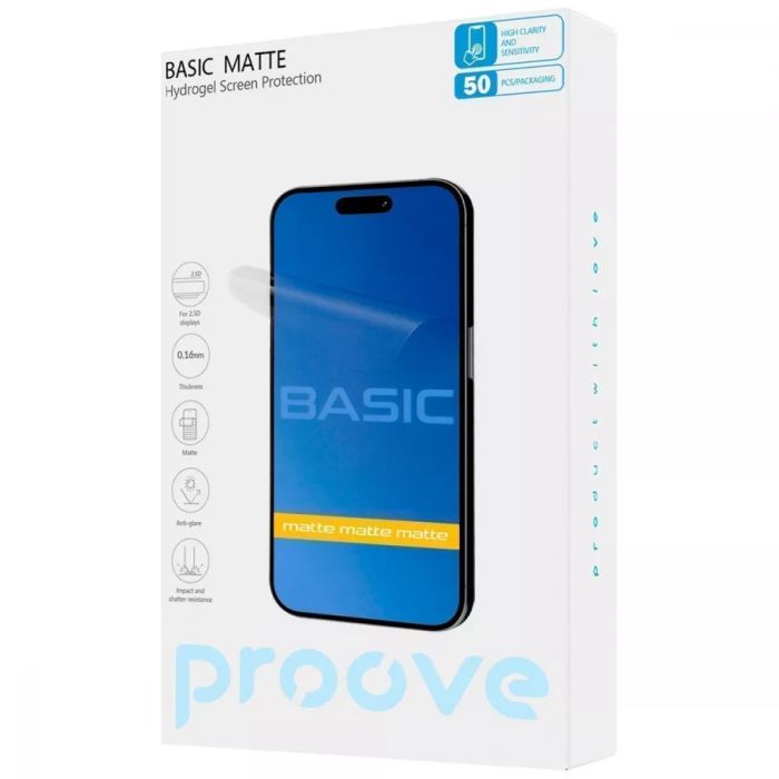 Захисна гідрогелева плівка Proove Hydrogel Screen Protection BASIC Matte