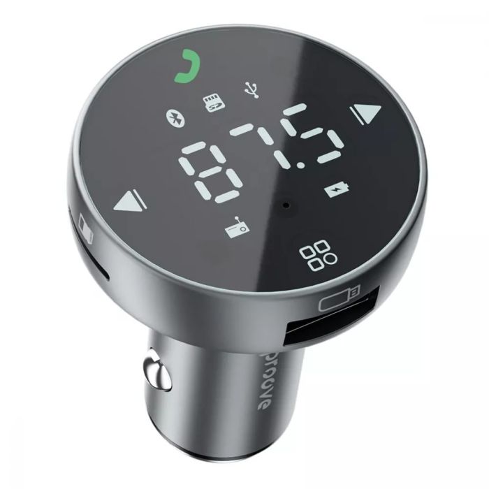 АЗП Proove FM Launcher Sound Sync 30W (PD+QC3.0) Type-C+USB