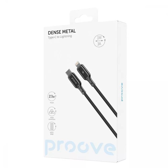 Кабель Proove Dense Metal Type-C to Lightning 27W (1m)